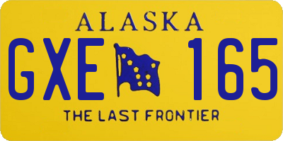 AK license plate GXE165