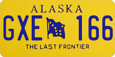 AK license plate GXE166