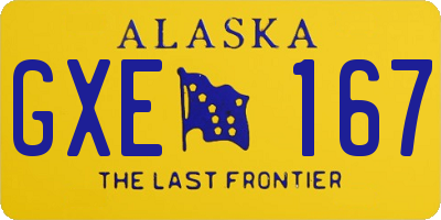 AK license plate GXE167