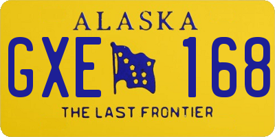 AK license plate GXE168