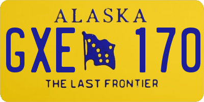 AK license plate GXE170