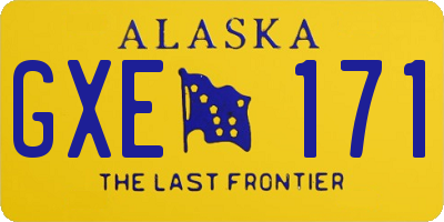 AK license plate GXE171