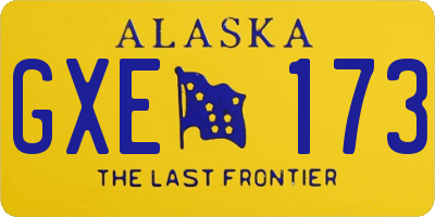 AK license plate GXE173