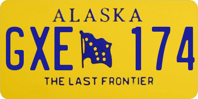 AK license plate GXE174