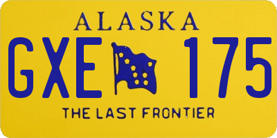 AK license plate GXE175