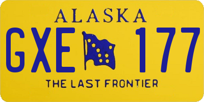 AK license plate GXE177