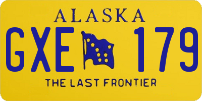 AK license plate GXE179