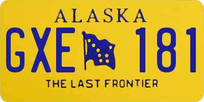 AK license plate GXE181