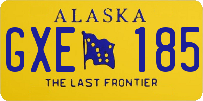 AK license plate GXE185