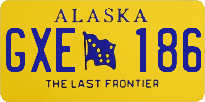 AK license plate GXE186