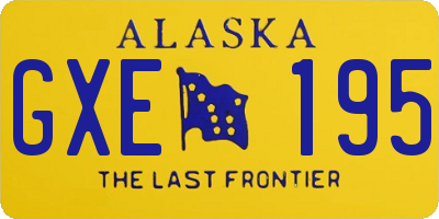 AK license plate GXE195