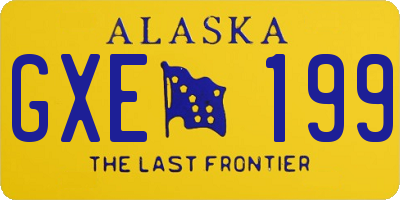 AK license plate GXE199