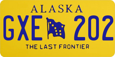 AK license plate GXE202