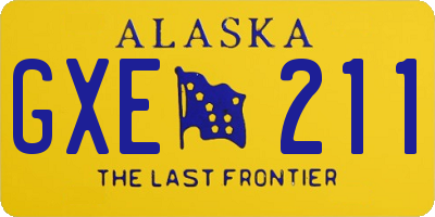 AK license plate GXE211