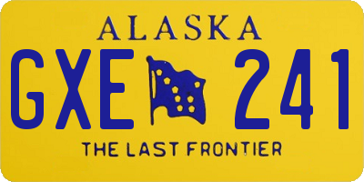 AK license plate GXE241