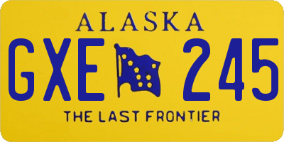 AK license plate GXE245