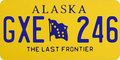 AK license plate GXE246