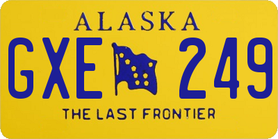 AK license plate GXE249