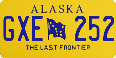 AK license plate GXE252