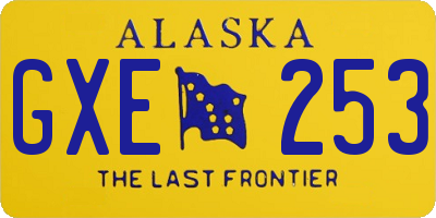 AK license plate GXE253