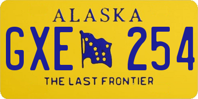 AK license plate GXE254