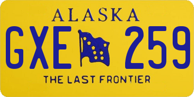 AK license plate GXE259