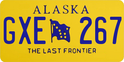 AK license plate GXE267