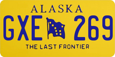 AK license plate GXE269