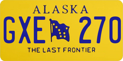 AK license plate GXE270