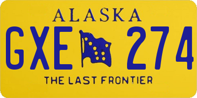 AK license plate GXE274