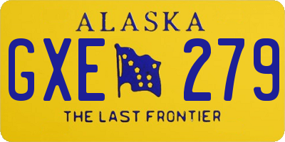 AK license plate GXE279