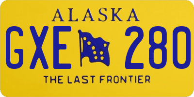 AK license plate GXE280