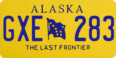 AK license plate GXE283