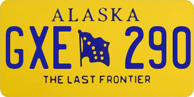 AK license plate GXE290