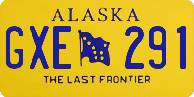 AK license plate GXE291