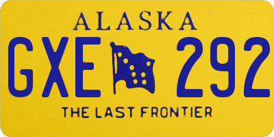 AK license plate GXE292