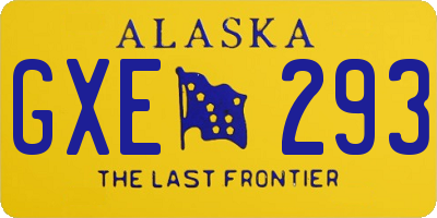 AK license plate GXE293