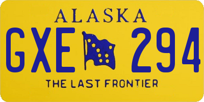 AK license plate GXE294