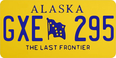 AK license plate GXE295