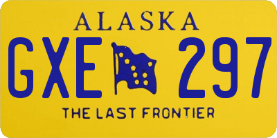 AK license plate GXE297