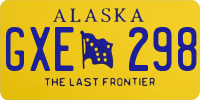 AK license plate GXE298