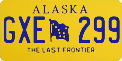 AK license plate GXE299