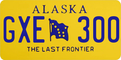 AK license plate GXE300