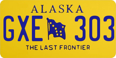 AK license plate GXE303