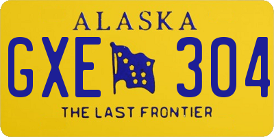 AK license plate GXE304