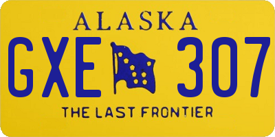 AK license plate GXE307