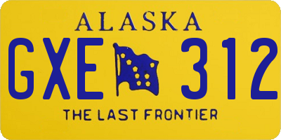 AK license plate GXE312