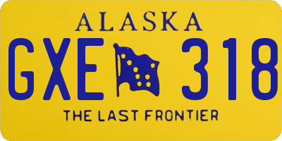 AK license plate GXE318