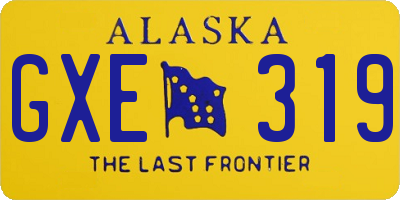AK license plate GXE319