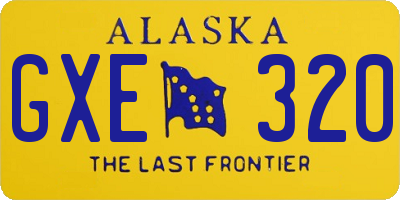 AK license plate GXE320